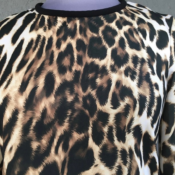 MNG Leopard Long Sleeve Sheath Dress -Size S - Picture 7 of 12